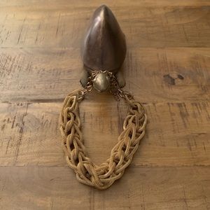 Gold Toned Chunky Link Necklace